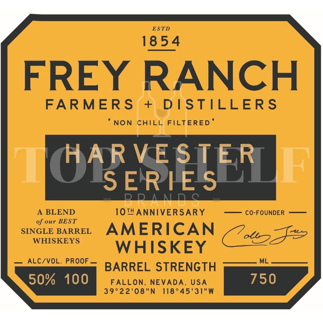 Frey Ranch Harvester Series 10th Anniversary American Whiskey - Barbank