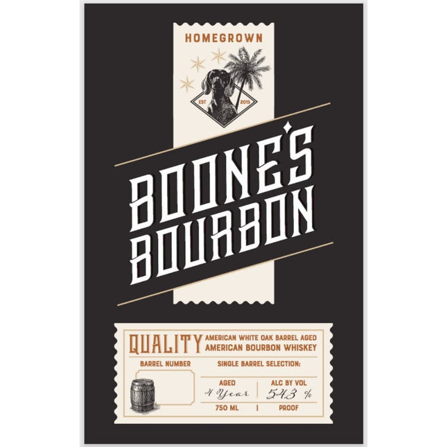 Homegrown Boone's Bourbon Single Barrel Select by Tyler Boone - Barbank