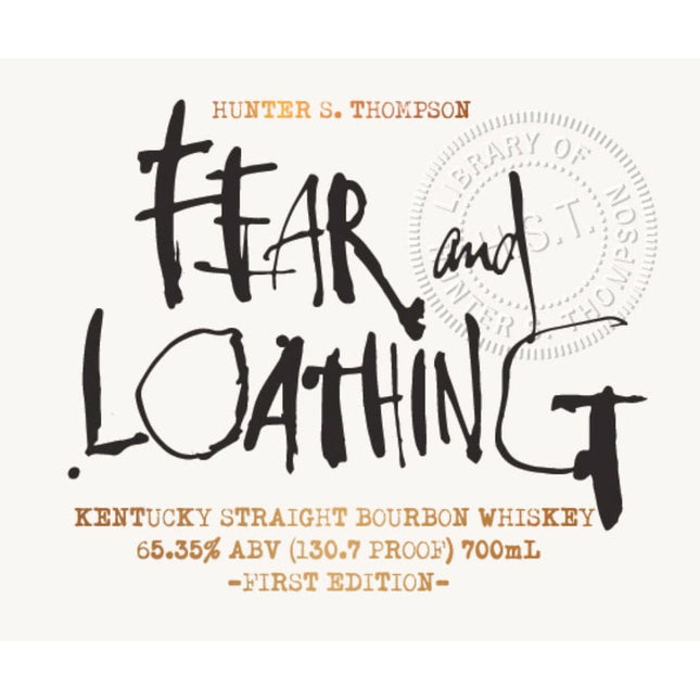 Hunter S. Thompson Fear and Loathing Straight Bourbon - Barbank
