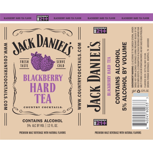 Jack Daniel’s Country Cocktails Blackberry Hard Tea - Barbank