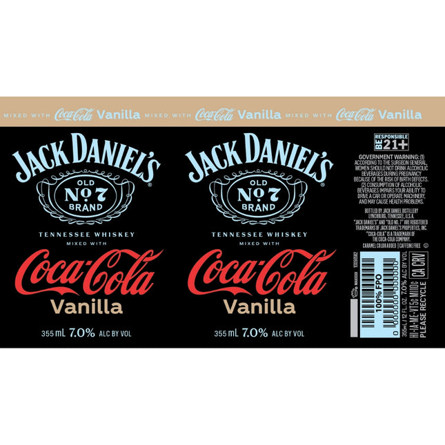 Jack Daniel's Coca-Cola Vanilla RTD Cocktail - Barbank
