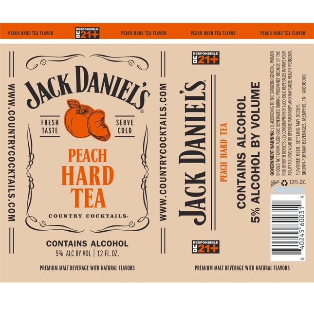 Jack Daniel’s Country Cocktails Peach Hard Tea - Barbank