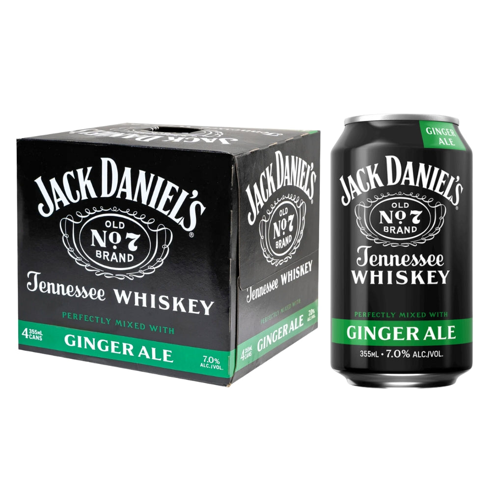 Jack Daniel's Ginger Ale RTD Cocktail 4PK