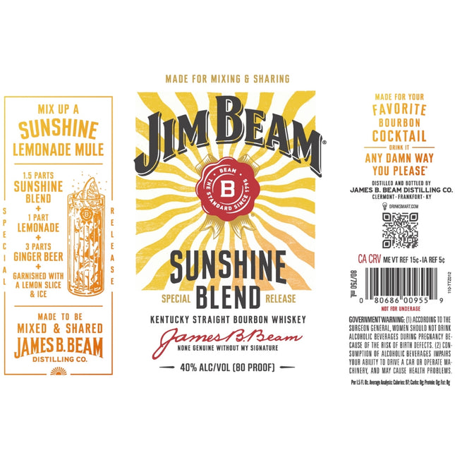 Jim Beam Sunshine Blend Straight Bourbon - Barbank