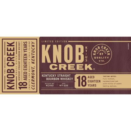 Knob Creek 18 Year Old Bourbon Limited Edition Batch 003 - Barbank