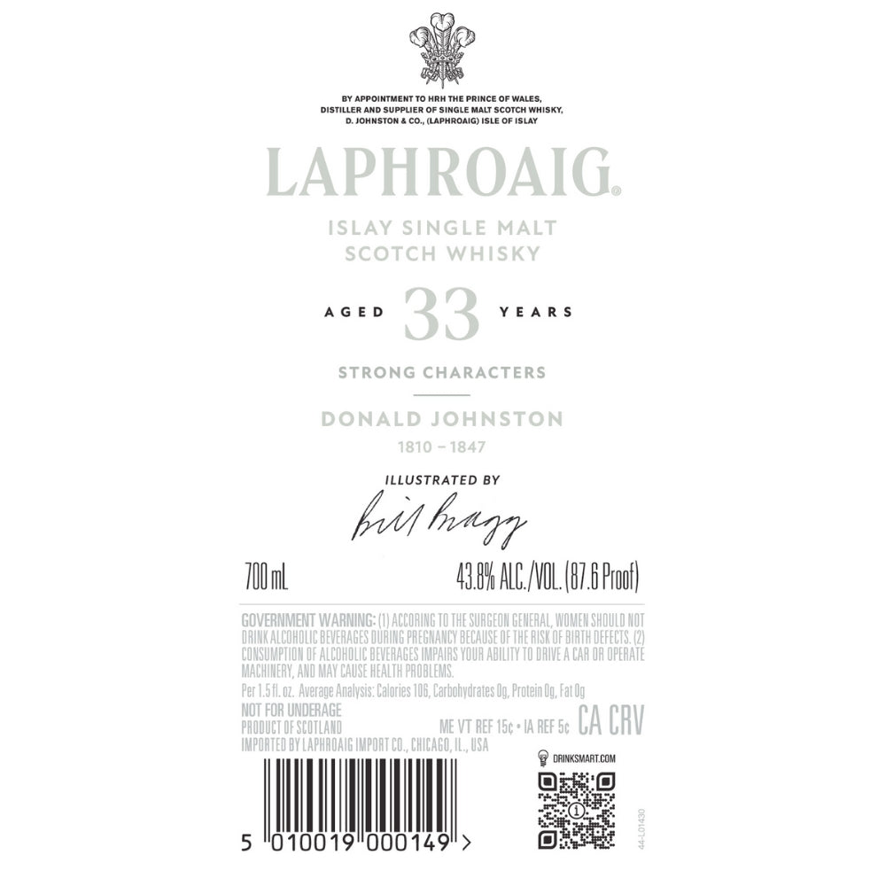 Laphroaig 33 Year Old Strong Characters Donald Johnston