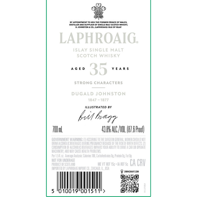 Laphroaig 35 Year Old Strong Characters Dugald Johnston - Barbank