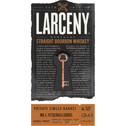 Larceny Barrel Proof Private Single Barrel Straight Bourbon - Barbank