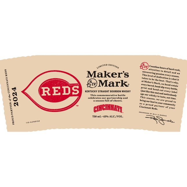 Maker’s Mark Cincinnati Reds Straight Bourbon 2024 Release - Barbank
