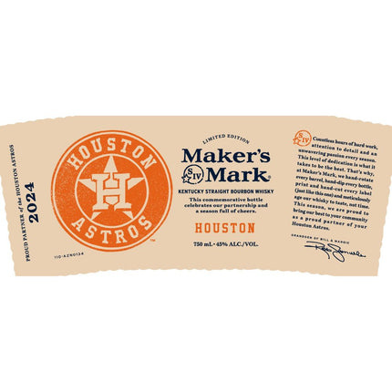 Maker’s Mark Houston Astros Straight Bourbon 2024 Release - Barbank