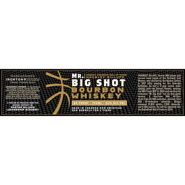 Mr. Big Shot Bourbon By Chauncey Billups - Barbank