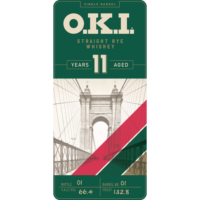 O.K.I. 11 Year Old Single Barrel Straight Rye Whiskey - Barbank