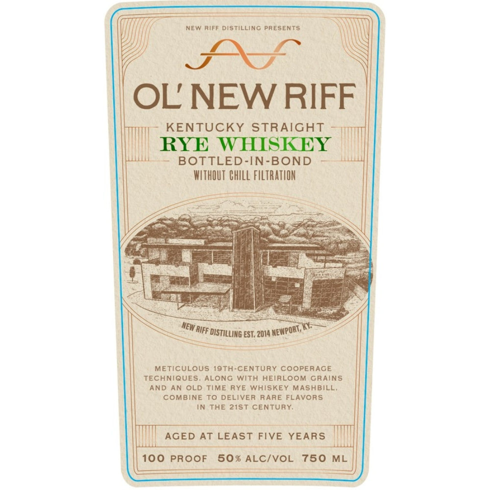 Ol’ New Riff Bottled in Bond Straight Rye Whiskey