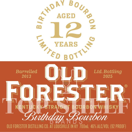 Old Forester Birthday Bourbon 2025 - Barbank