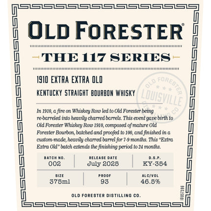 Old Forester The 117 Series 1910 Extra Extra Old Batch 2