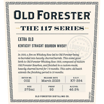 Old Forester The 117 Series Extra Old 2025 Release