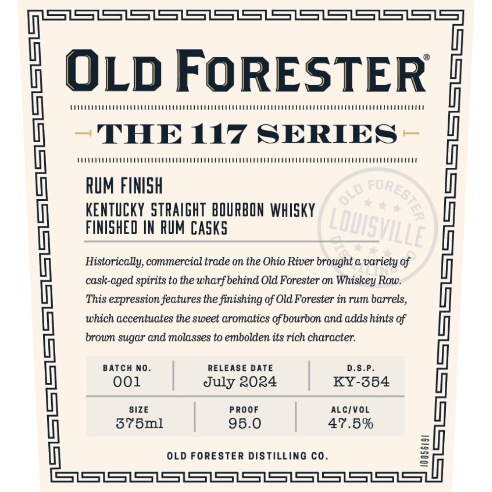 Old Forester The 117 Series Rum Finish 2024 Release