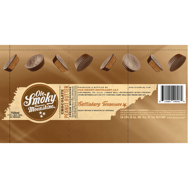 Ole Smoky Chocolate Peanut Butter Cream Moonshine - Barbank