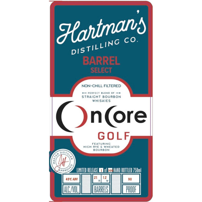 OnCore Golf Barrel Select Straight Bourbon - Barbank