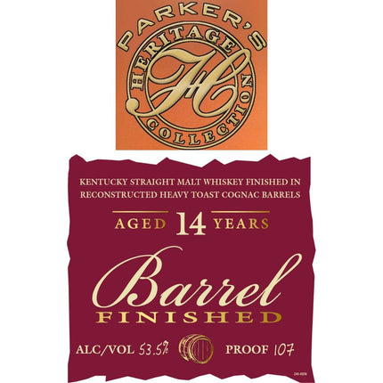 Parker's Heritage Collection 18th Edition 14 Year Old Malt Whiskey - Barbank