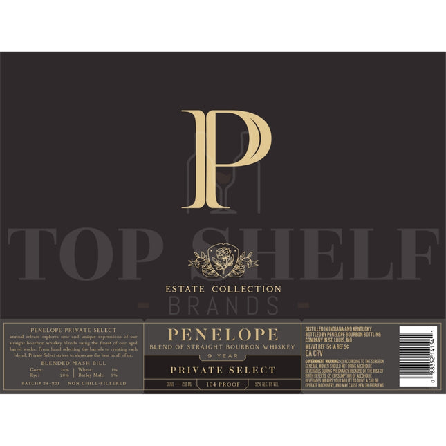 Penelope Estate Collection Private Select 9 Year Old Bourbon - Barbank
