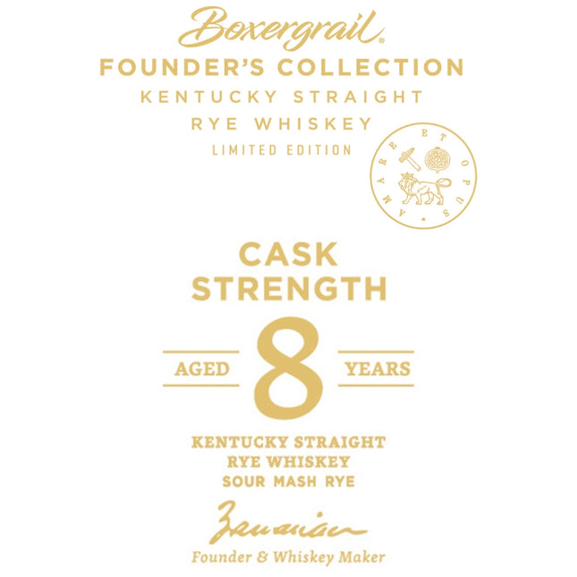 Rabbit Hole Boxergrail Founder’s Collection 8 Year Old Rye Whiskey - Barbank