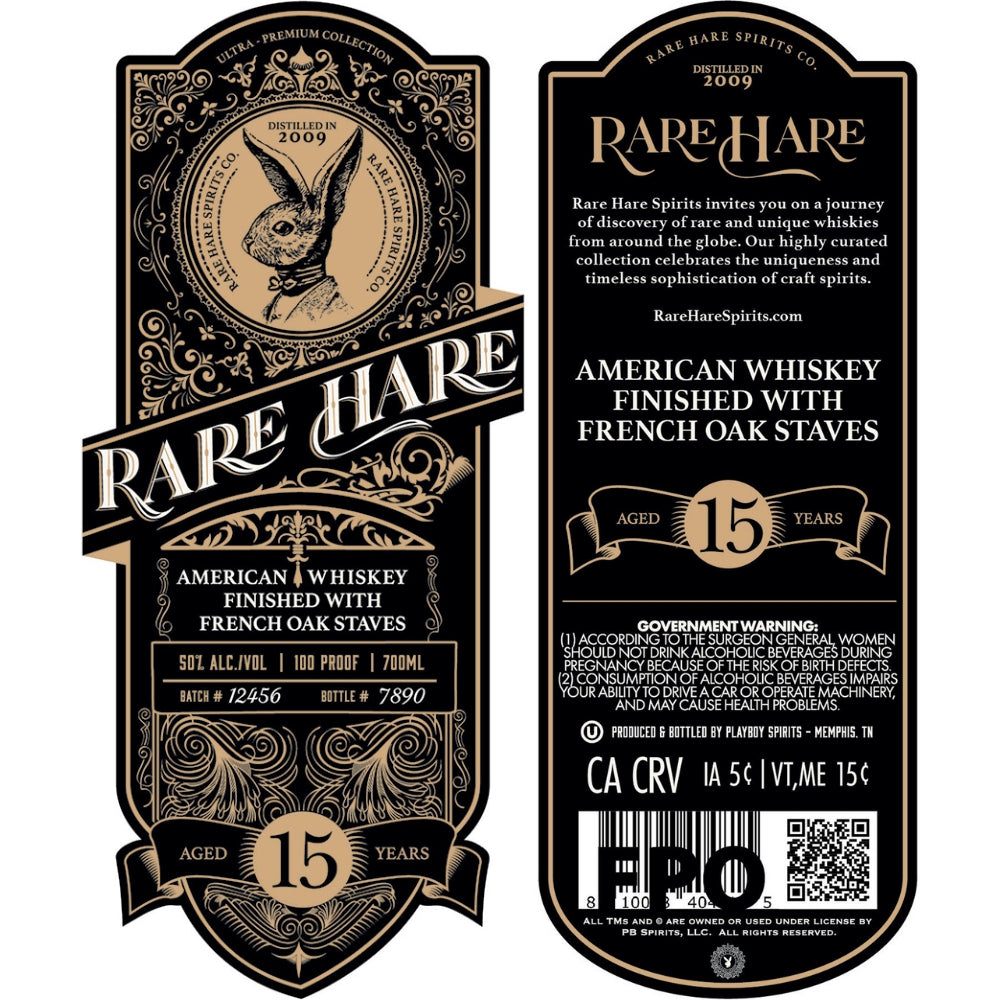 Rare Hare 15 Year Old Whiskey Finished With French Oak Staves