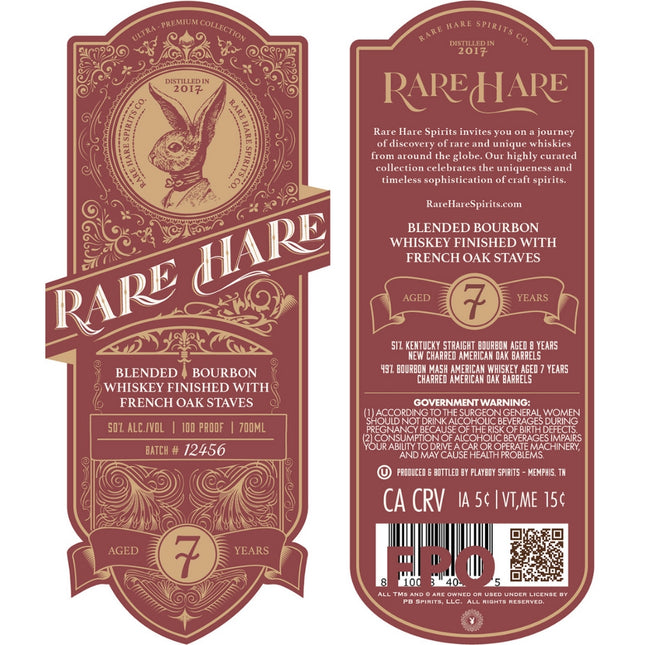 Rare Hare 7 Year Old Bourbon Finished with French Oak Staves - Barbank