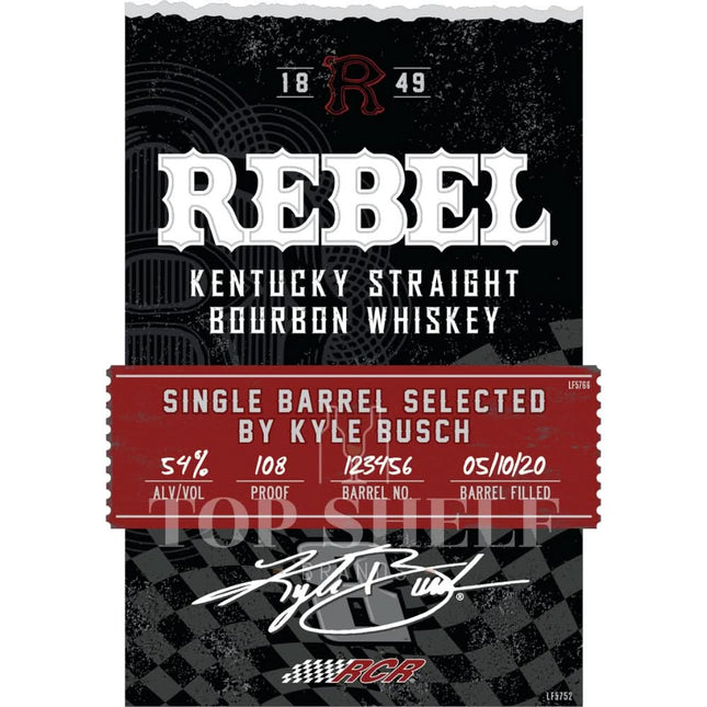 Rebel Single Barrel Bourbon By Kyle Busch - Barbank