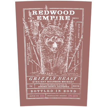 Redwood Empire Grizzly Beast Straight Bourbon Batch 004 - Barbank