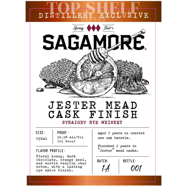 Sagamore Jester Mead Cask Finish Rye Whiskey - Barbank
