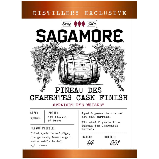 Sagamore Pineau des Charentes Cask Finish Rye - Barbank