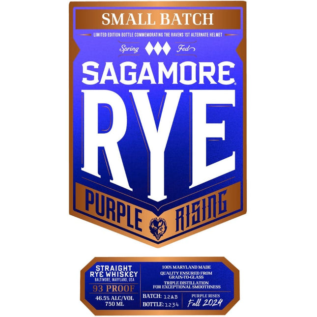 Sagamore Rye Ravens "Purple Rising" 2024 Limited Edition