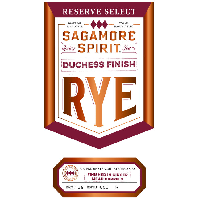 Sagamore Spirit Reserve Select Duchess Finish Rye Whiskey - Barbank