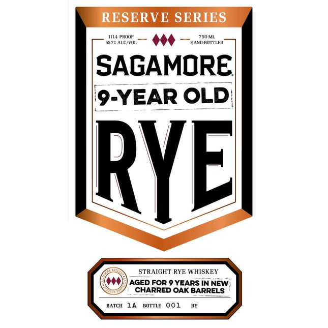 Sagamore Spirit Reserve Series 9 Year Old Rye Whiskey