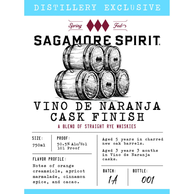 Sagamore Spirit Vino de Naranja Cask Finish Rye Whiskey - Barbank