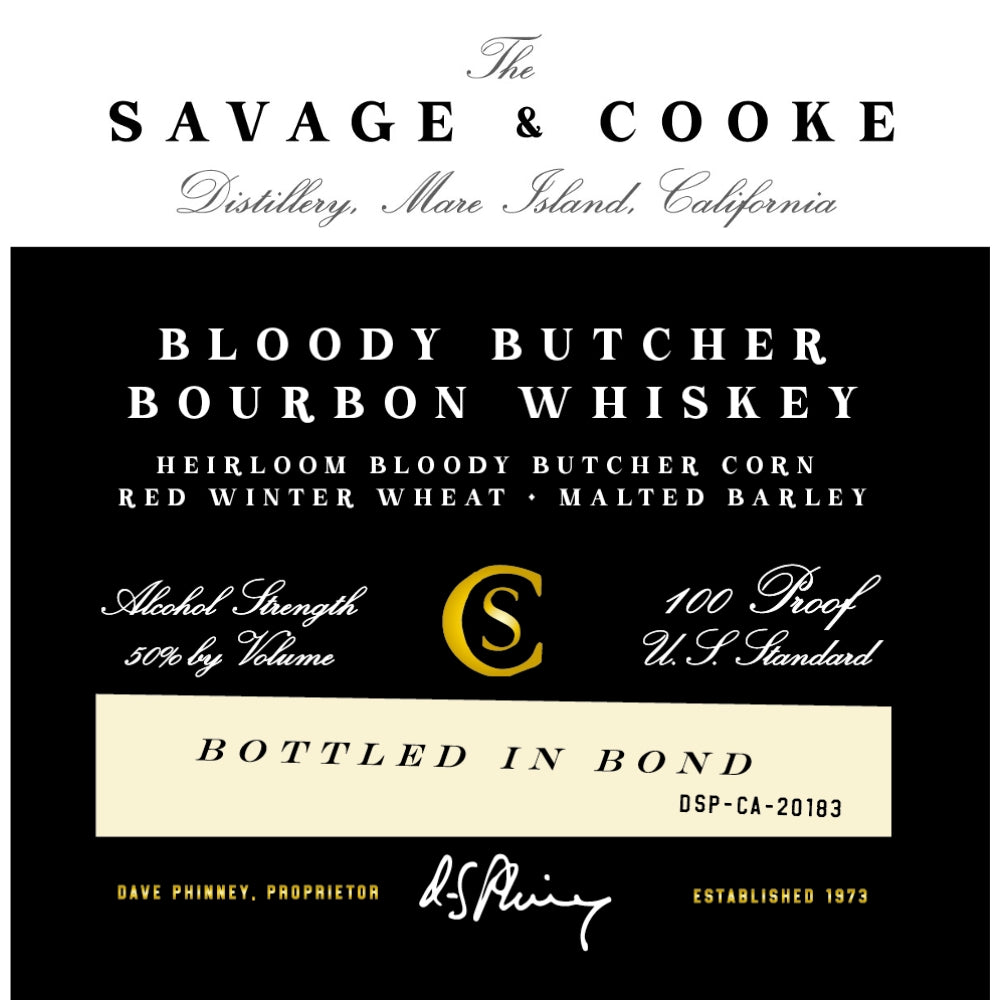 Savage & Cooke Bottled in Bond Bloody Butcher Bourbon