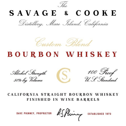 Savage & Cooke Custom Blend Bourbon Finished in Wine Barrels - Barbank