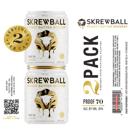 Skrewball Peanut Butter Whiskey Can 2 Pack - Barbank