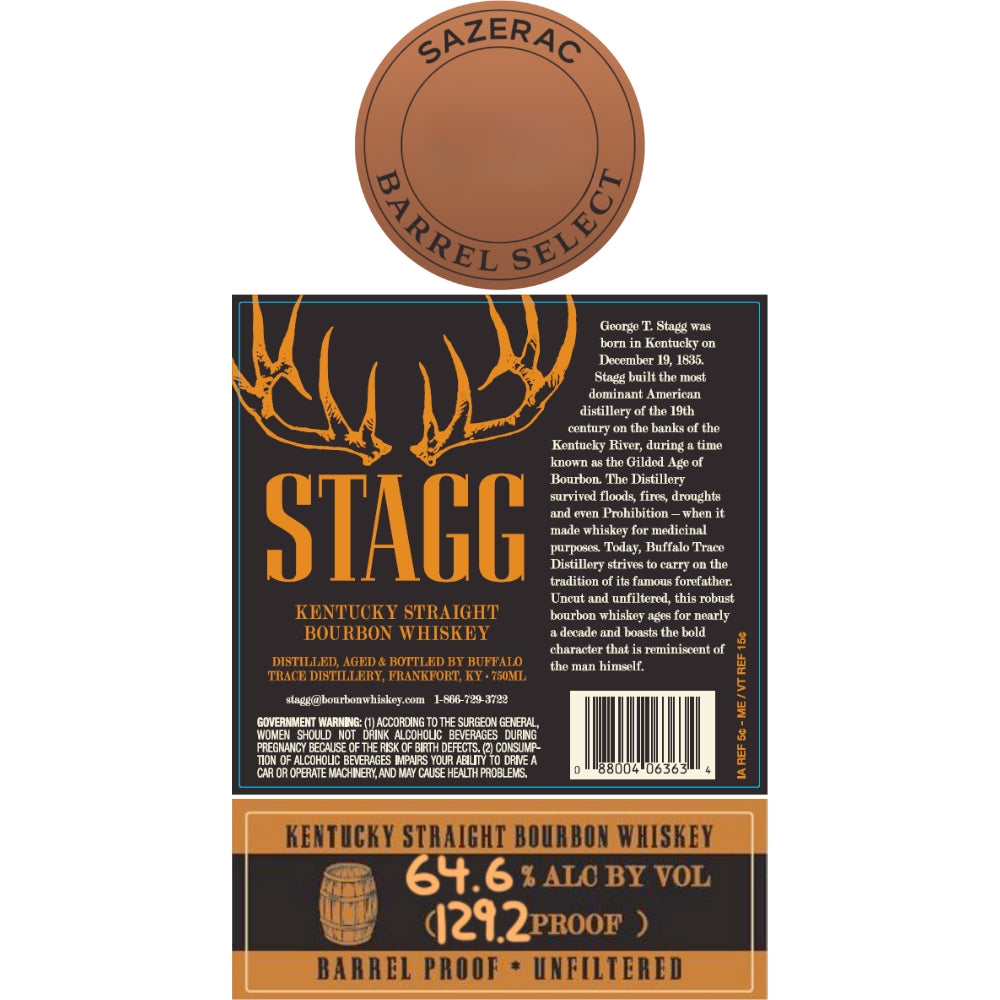 Stagg Sticker Stagg Sazerac Barrel Select – Barbank