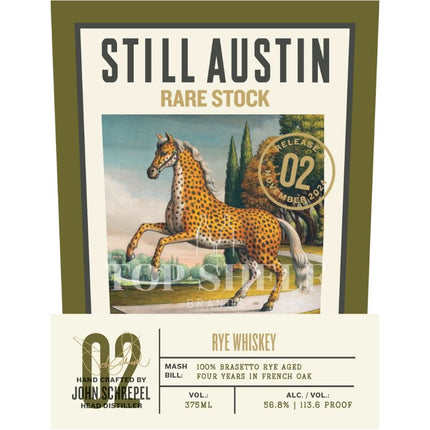 Still Austin Rare Stock Release 02 Rye Aged in French Oak - Barbank