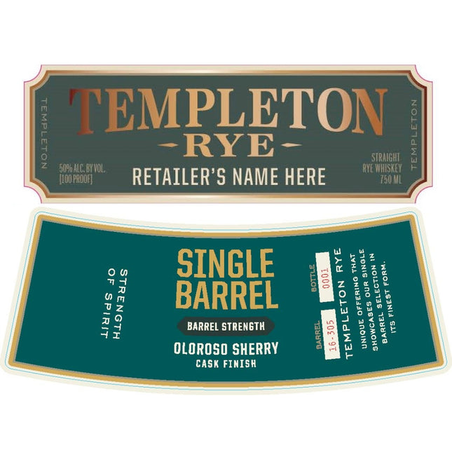 Templeton Rye Single Barrel Oloroso Sherry Cask Finish - Barbank