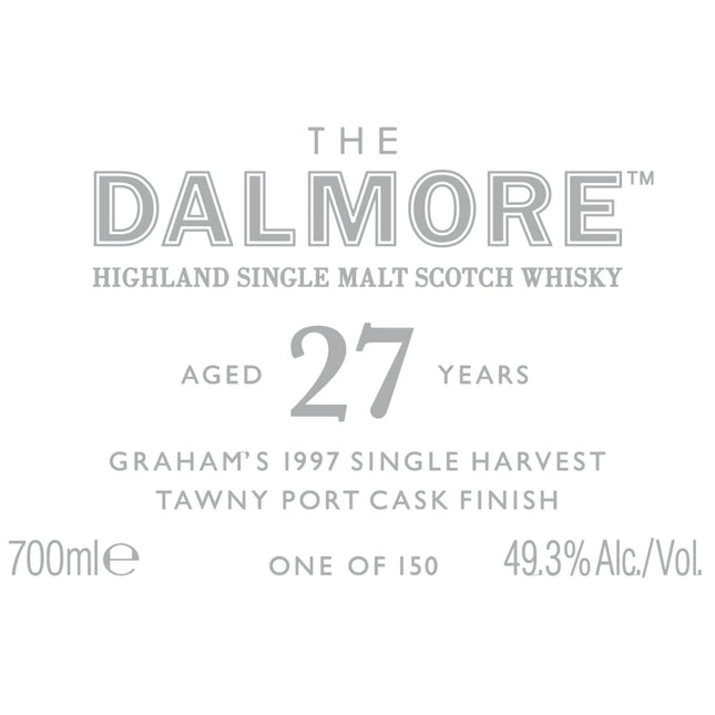 The Dalmore 27 Year Old Graham’s 1997 Single Harvest Tawny Port Cask - Barbank