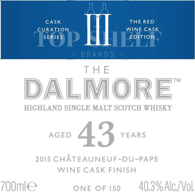 The Dalmore 43 Year Old 2015 Châteauneuf-de-Pape Wine Cask Finish - Barbank