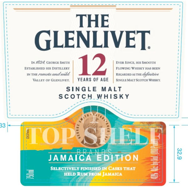 【日本未発売】THE GLENLIVET 12 Jamaica Edition Glenlivet Jamaica Edition 12 Year Old Single Malt Whisky 750ml
