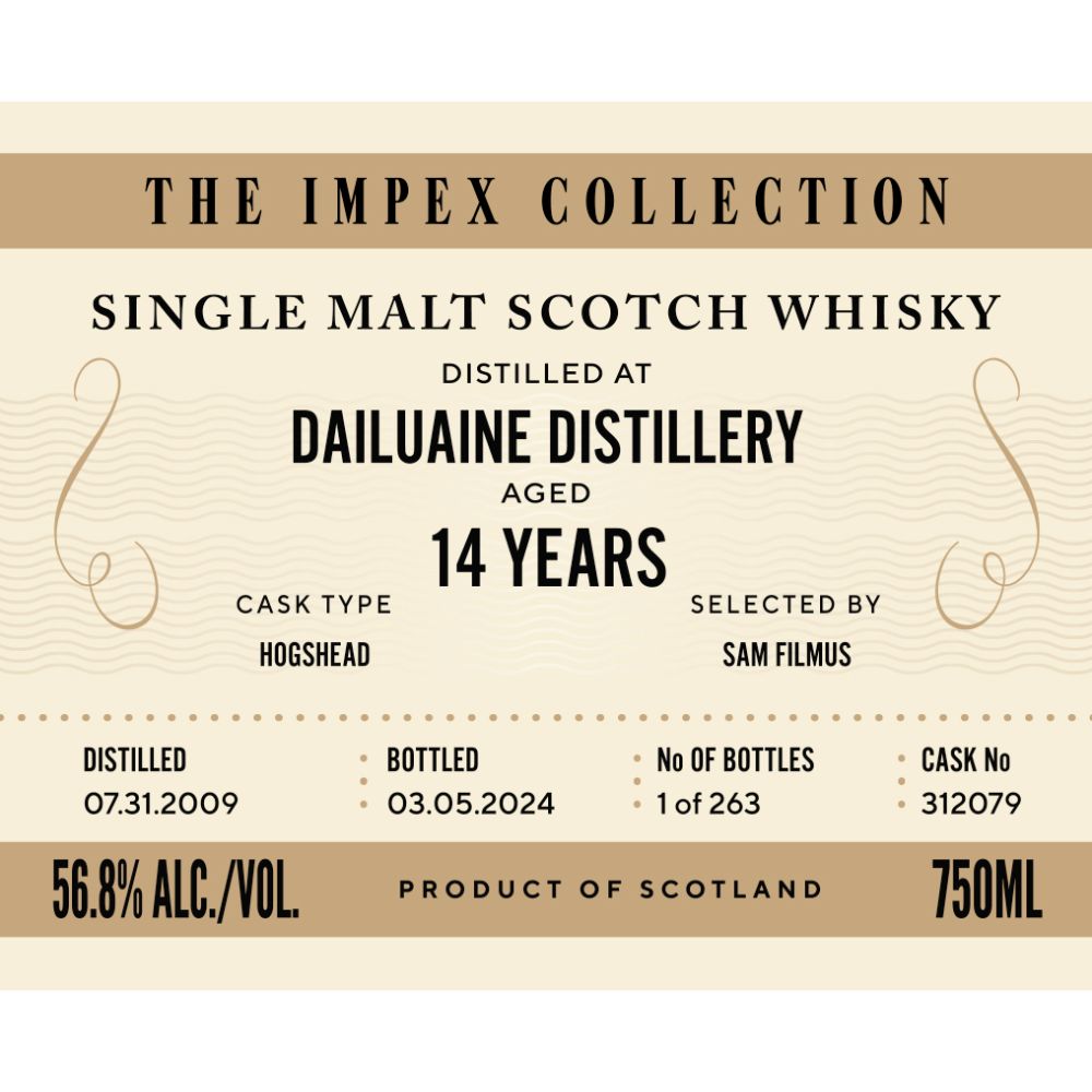 The ImpEx Collection Dailuaine Distillery 14 Year Old