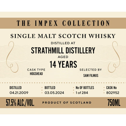 The ImpEx Collection Strathmill Distillery 14 Year Old - Barbank