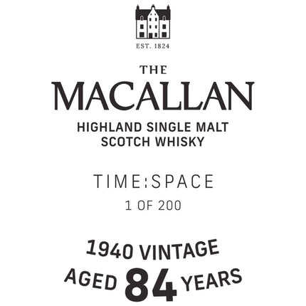 The Macallan Time Space 84 Year Old - Barbank