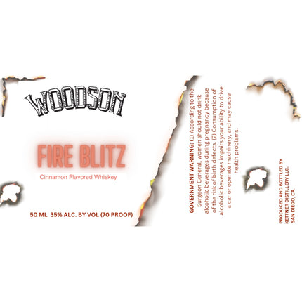 Woodson Fire Blitz Cinnamon Whiskey by Charles Woodson 50ml - Barbank