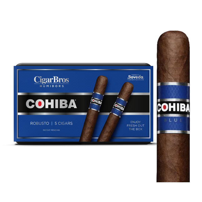 Cohiba Blue By CigarBros 5ct Cohiba Blue Robusto + 5% Discount + FREE Humidor
